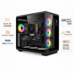 كمبيوتر ألعاب مخصص Intel Core i5-14400F، RTX 5060 8GB، (1*16)16GB RAM DDR5 6000MHz، 1TB SSD، Windows 11 Pro - Image 3