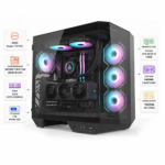 A dedicated gaming PC with an AMD Ryzen 7 9700X processor, an RTX 5070 Ti graphics card with 16 GB of memory, 32 GB of DDR5 RAM, a 1 TB NVMe SSD, and Windows 11 Pro