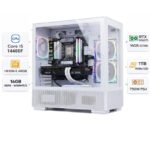 Gaming PC with an Intel Core i5-14400F processor, an RTX 5060 Ti graphics card with 16 GB of memory, 16 GB DDR5 RAM, 1 TB NVMe SSD, and Windows 11 Pro