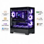 Gaming PC with an Ultra 7-265KF processor, an RTX 5060 Ti graphics card with 16 GB of memory, 32 GB of DDR5 RAM running at 6,000 MHz, a 2 TB NVMe SSD, and Windows 11 Pro