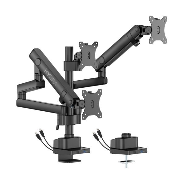 Hydra 6 Triple Monitor Stand in Black