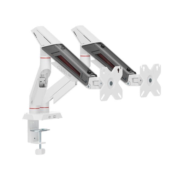 Sades Cobra Dual-Monitor Mount Arm for screens up to 40 inches, 12 kg per arm, white