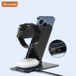 أزيدا PD-W19 حامل شاحن لاسلكي معدني 3 في 1 - Image 6