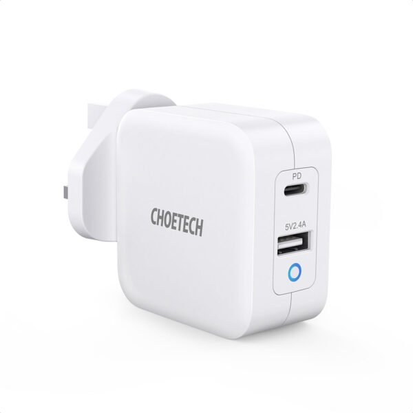 شاحن شوتيك 65 واط ثنائي USB C بمنفذ GaN - أبيض