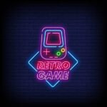 لوحة نيون للألعاب "Retro Game"