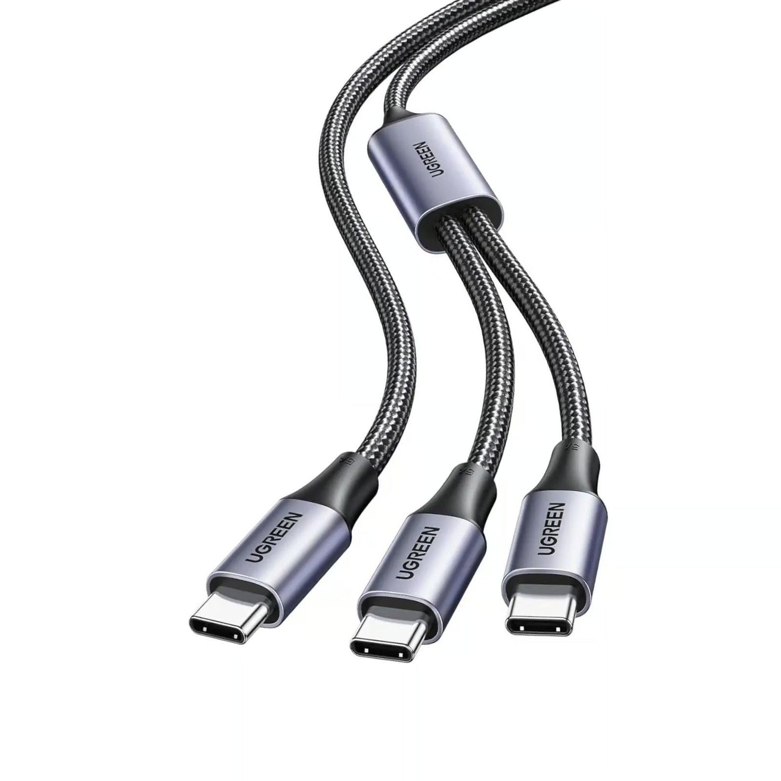 woo-sync-1790230863002-64cf26 كيبل شحن سريع يوجرين 2 في 1 عالمي بتقنية توصيل الطاقة (PD)، 5 أمبير كحد أقصى، 100 واط كحد أقصى US561-35087 - Image 1