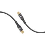 بروميت LucidLine CC120 كابل USB-C فائق السرعة لتوصيل الطاقة 100 واط مع أغلفة شفافة 1.2 متر