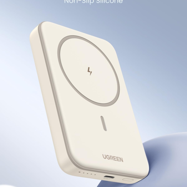 بنك الطاقة اللاسلكي المغناطيسي UGREEN بسعة 10000mAh – بيج – موديل PB561