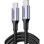 كيبل UGREEN USB-C إلى USB-C بغلاف ألمنيوم ومضفر 1 متر (أسود) US316-70427