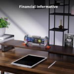 شاشة الساعة الرقمية ديفووم تايمز جيت لفن البيكسل والمعلومات بتصميم سايبربانك – فضي - Image 4