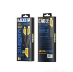 ⁦كيبل شحن سريع WEKOME WDC-189 Mecha Series - 2 في 1 USB-C إلى Lightning + USB-C 65 واط 1.2 متر - أصفر⁩ - الصورة ⁦2⁩