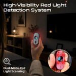 Promate InfraSense Portable Hidden Camera Detector with Infrared Lens Detection, Red Light Scanner, 80dB Anti-Theft Alarm, Emergency Siren - Image 3