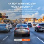 كاميرا 70mai Dash Cam 4K A810 مع Sony STARVIS 2 IMX678، تدعم HDR المزدوج - كاميرا أمامية + خلفية طراز A810-2 - Image 3