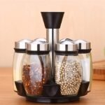 ⁦مجموعة من 6 قطع دورانية لتخزين التوابل والبهارات للمطبخ⁩ - الصورة ⁦4⁩
