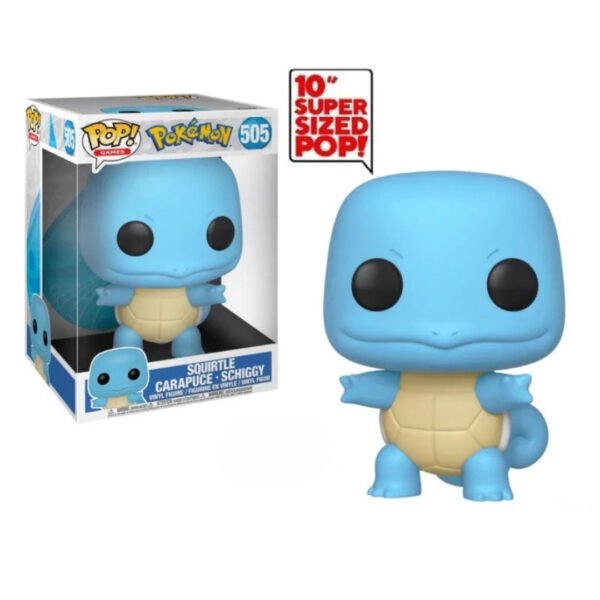 Squirtle is one of the most beloved Pokémon characters. The 10-inch Jumbo edition gives the figure a commanding presence and sharper details. Designed to be a centerpiece in any collection. It comes in a clear display case to preserve its condition.  Key Details  Official release from Pop Jumbo! Games  Pokémon character Squi