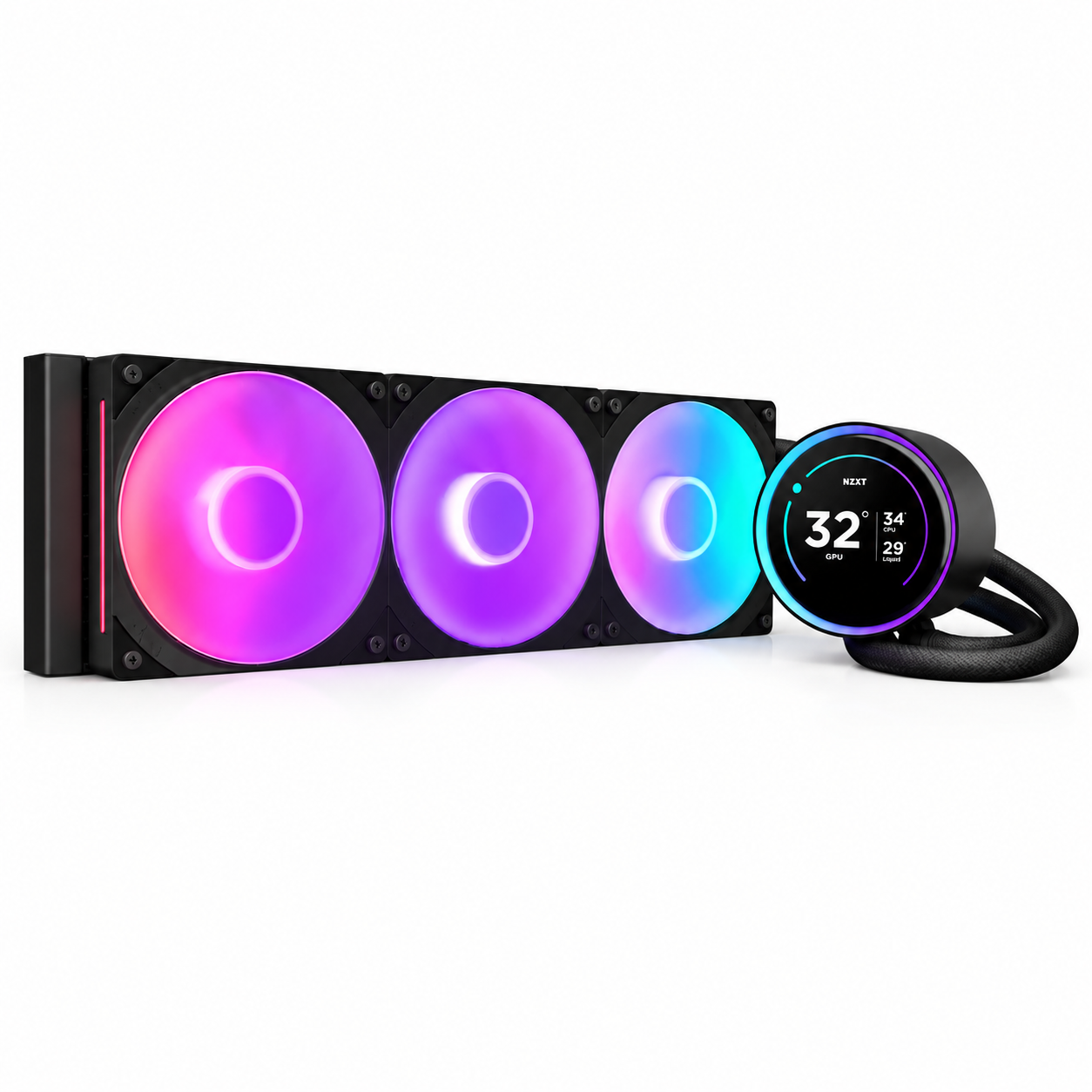 woo-sync-1790296031002-382dea إن زي إكس تي كراكن إيليت 360 آر جي بي في2 مبرد سائل متكامل بحجم 360 مم مع شاشة آي بي إس إل سي دي مقاس 2.72 بوصة - الصورة 1