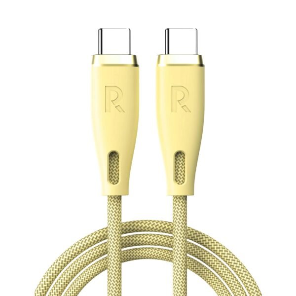 كابل راف باور RP-CB1037 60 واط C-C 1.2 متر USB2.0 3A أصفر - RP-CB1037Y