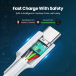 يوجرين USB 2.0 كابل USB-C إلى USB-C بقوة 60 واط غلاف ABS 1 متر أبيض — US264-60518 - Image 4