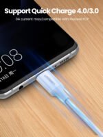 يوجرين USB 2.0 كابل USB-C إلى USB-C بقوة 60 واط غلاف ABS 1 متر أبيض — US264-60518 - Image 5
