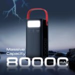 ⁦بروميت بطارية عالية السعة بسعة 80000 مللي أمبير مع شحن فائق السرعة بقدرة 100 واط • شحن سريع بقدرة 100 واط • منفذ شحن سريع الإصدار الثالث - أسود⁩ - الصورة ⁦2⁩