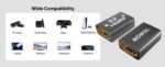 ⁦موصل HDMI 8K من موسيل (عبوة من قطعتين)، يدعم دقة تصل إلى 8K@60Hz و4K@120Hz، بالإضافة إلى عرض نطاق ترددي كامل لـ HDMI 2.1 يبلغ 48 جيجابت في الثانية.⁩ - الصورة ⁦5⁩