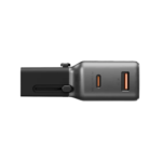 ⁦محول سفر Energea TravelGo بمنفذ واحد USB-C و USB-A بقدرة 35 واط بتقنية الشحن السريع PD - أسود معدني⁩ - الصورة ⁦2⁩