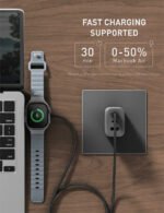 كابل Energea FLOW DUO للساعات، كابل 2 في 1 من نوع C إلى C + كابل ساعة، بسرعة 480 ميجابت في الثانية، وقوة 60 واط، وطول 1.5 متر - برتقالي - Image 6