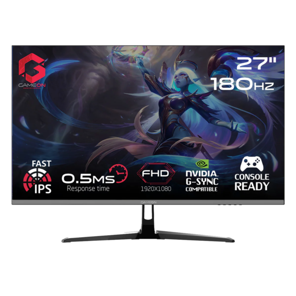 شاشة ألعاب جيم اون GOPS27180IPS مقاس 27 بوصة فل اتش دى ، HDMI 2.1، هرتز 180 ، 0.5 مللي ثانية، شاشة ألعاب مسطحة IPS سريعة (تدعم PS5)