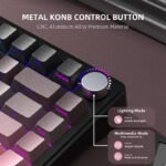 ⁦لوحة مفاتيح ميكانيكية ATTACK SHARK X85 بتصميم 75% مع اتصال Tri-Mode وتركيب Gasket-Mounted - BlackBerry White Jade Switch⁩ - الصورة ⁦9⁩