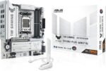MTUF Gaming B850M Plus Wi-Fi 7 Motherboard, supports 5th-generation expansion slots, designed for gaming, white