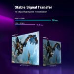 يوجرين كابل إتش دي إم آي بدقة 4 كي من ذكر إلى ذكر بتصميم مجدول بطول 2 متر - Image 4