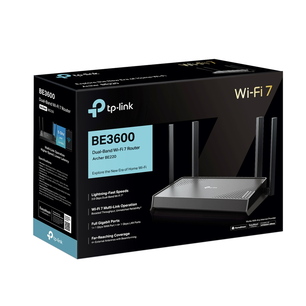 woo-sync-1790345659737-a382bf TP-Link Archer BE220 BE3600 Dual-Band WiFi 7 Router - Image 1