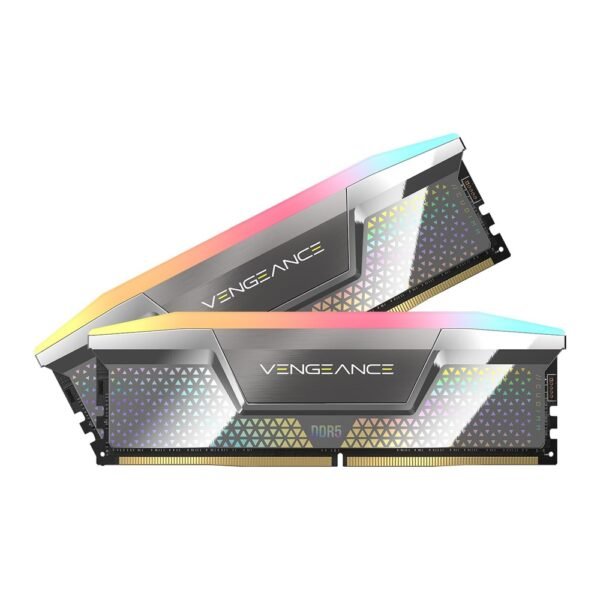 Corsair 48GB 8400MHz VENGEANCE RGB DDR5 CUDIMM RAM C40, 2x24GB Kit, Silver