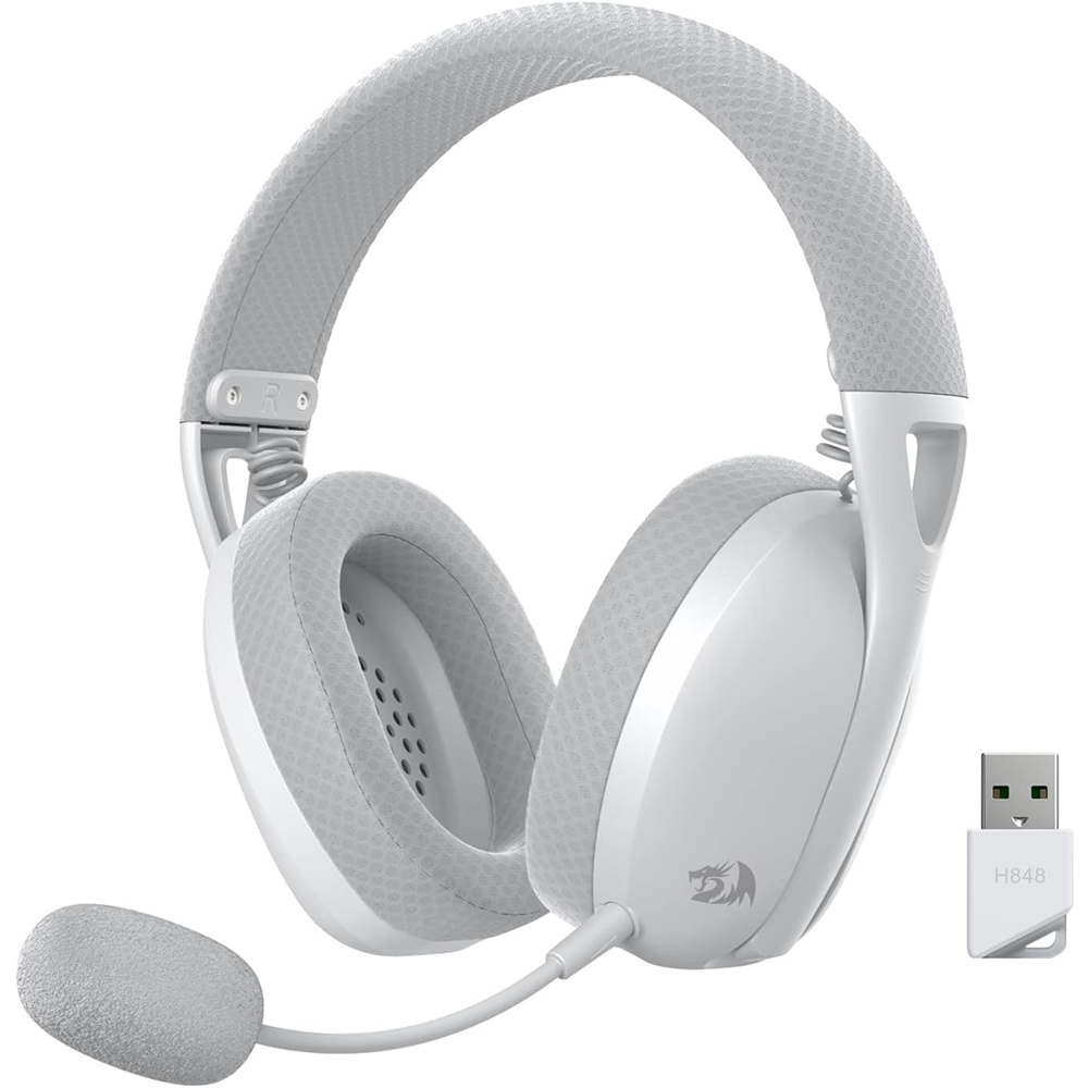 woo-sync-1790351080934-b967db Redragon Ire Pro H848 Ultra-Light Wireless Gaming Headset, Grey - الصورة 1