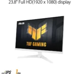 ⁦ASUS 24″ TUF Gaming VG249Q3A-W 180Hz 1ms Fast IPS FHD Speaker Gaming Monitor (White)⁩ - الصورة ⁦3⁩