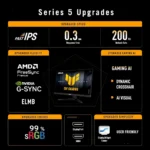 ASUS 27″ TUF Gaming VG279Q5A 200Hz 0.3ms Fast IPS FHD Speaker Gaming Monitor - Image 2