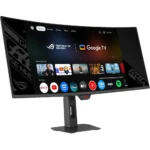 ASUS 34″ ROG Strix OLED XG34WCDMTG Curved QD-OLED 240Hz 0.03ms Gaming Monitor with Smart Google TV, Wi-Fi 6, HDR, USB-C 90W, KVM, and HDMI 2.1
