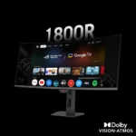 ASUS 34″ ROG Strix OLED XG34WCDMTG Curved QD-OLED 240Hz 0.03ms with Smart Google TV WiFi 6 HDR USB-C 90W KVM HDMI 2.1 Gaming Monitor - Image 8