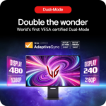 LG 32” GS95UV UltraGear OLED Dual Mode (4K 240Hz ↔ FHD 480Hz) 0.03ms Speaker Rotatable Gaming Monitor - Image 2
