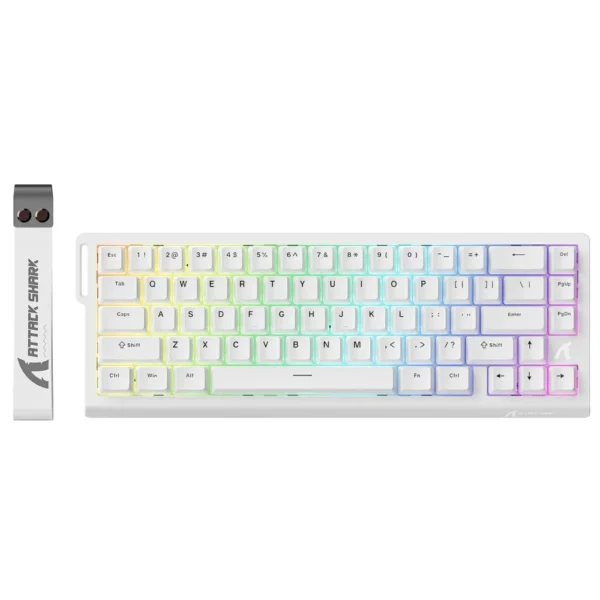 Attack Shark X68 HE Rapid Trigger Keyboard 60% Wired 8KHz Magnetic Switch, White