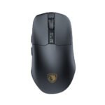 ماوس جيمنج لاسلكي Sades Striker S2B بدقة 26000 DPI مع شاحن مغناطيسي RGB وشاشة OLED اسود