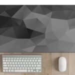 Black Gradient shapes Waterproof Anti-Slip Mousepad XXX Large 60 x 120 CM