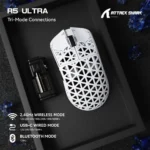 Attack Shark R5 Ultra Carbon Fiber Wireless 8K Gaming Mouse, 39g, 42K dpi, Tri-mode , White - Image 2