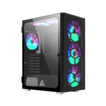 Montech X3 GLASS Black Mid Tower Gaming PC Case – 6-Fans