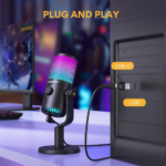 ⁦Maono DM30RGB Programmable USB Condenser Gaming Microphone – Black⁩ - الصورة ⁦6⁩